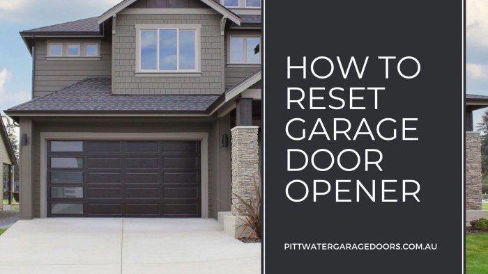 How do you reset a garage door opener