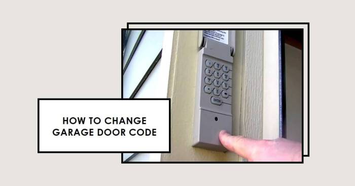 How to change garage door code